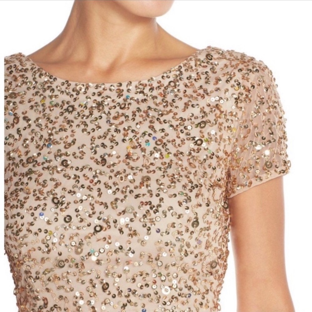 Adrianna Papell short sleeves beaded dress - Picture 11 of 11